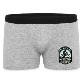 Never underestimate old man with e-bike design - Men's Boxer Shorts - heather grey - Front