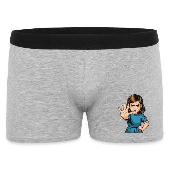 Arrête Geste, Dessin animé de la Fille - Boxer Homme - gris chiné - Devant