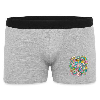 Six Seven Meme 6-7 - Männer Boxer Shorts - Grau meliert - Vorne