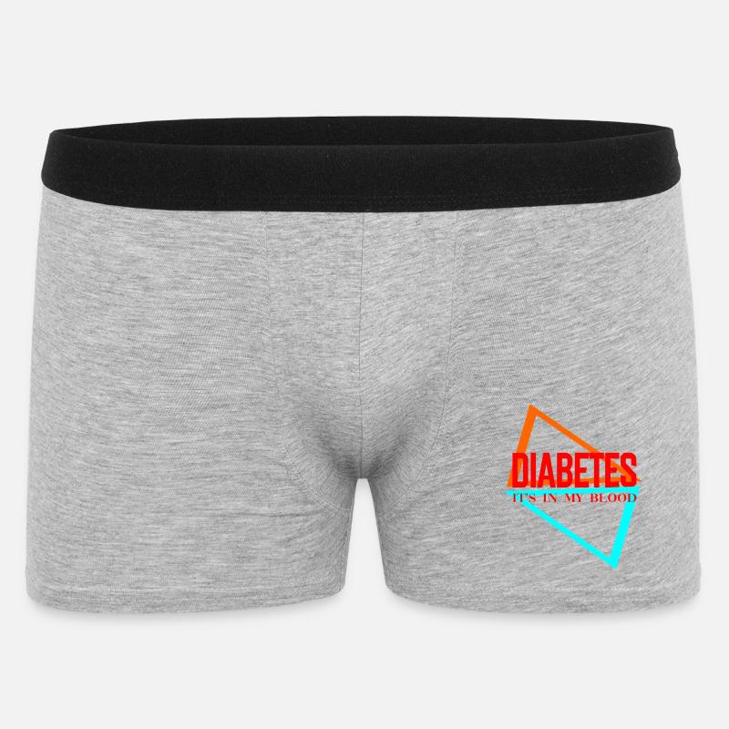Le diabète, c’est dans mon sang - Boxer Homme - gris chiné