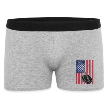 Banjo USA Drapeau - Boxer Homme - gris chiné - Devant