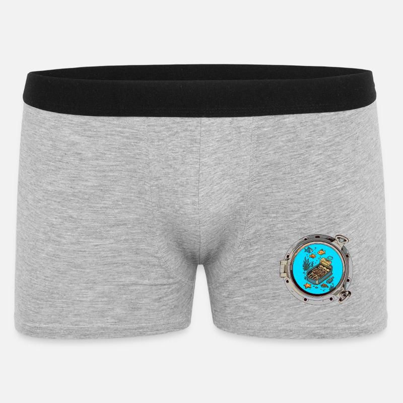 sleeping in a can - Männer Boxer Shorts - Grau meliert