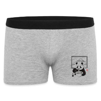 Ramen Panda - Boxer Homme - gris chiné - Devant