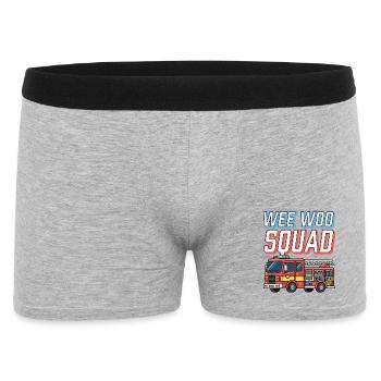 Wee Woo Squad Feuerwehrauto - Männer Boxer Shorts - Grau meliert - Vorne