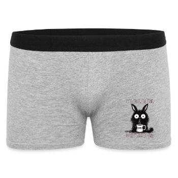 Its Fine Im Fine Coffee Rabbit Humor - Men's Boxer Shorts - heather grey - Front