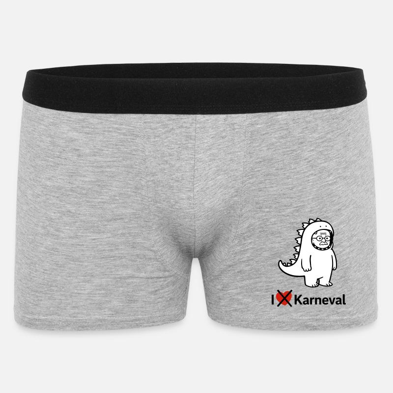 Karnevalsmuffel - Männer Boxer Shorts - Grau meliert