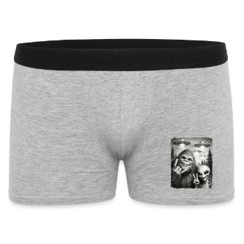 Bigfoot, Alien Rocker, Musique Rock, Main de Rock, OVNI - Boxer Homme - gris chiné - Devant