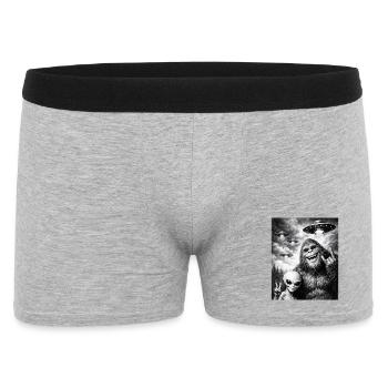 Bigfoot, Alien Rocker, Musique Rock, Main de Rock, OVNI - Boxer Homme - gris chiné - Devant