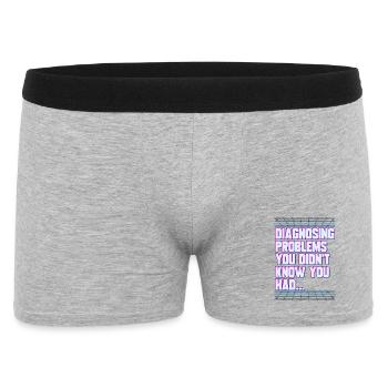 Nurse Practitioner Diagnosing Problems Nursing - Männer Boxer Shorts - Grau meliert - Vorne