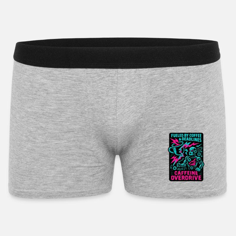 Telearbeit – Telearbeit – Voll-Fernarbeit - Männer Boxer Shorts - Grau meliert