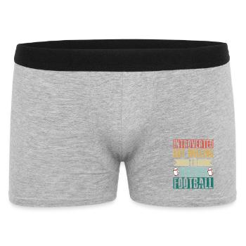 Introverted But Willing To Discuss Football Fan - Men's Boxer Shorts - heather grey - Front
