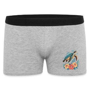Sea Turtle Ocean Addict Design - Boxer Homme - gris chiné - Devant