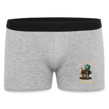 Coffee Robot – L’intelligence artificielle rencontre Koff - Boxer Homme - gris chiné - Devant