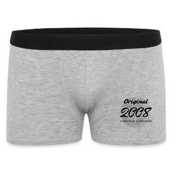 18th Birthday 2008 Boys and Girls Gift - Men's Boxer Shorts - heather grey - Front