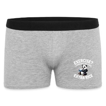 Blague sur le panda au riz - Boxer Homme - gris chiné - Devant