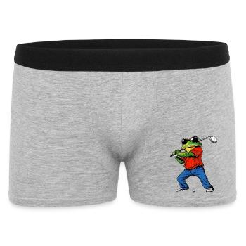 Grenouille golfeuse - Boxer Homme - gris chiné - Devant