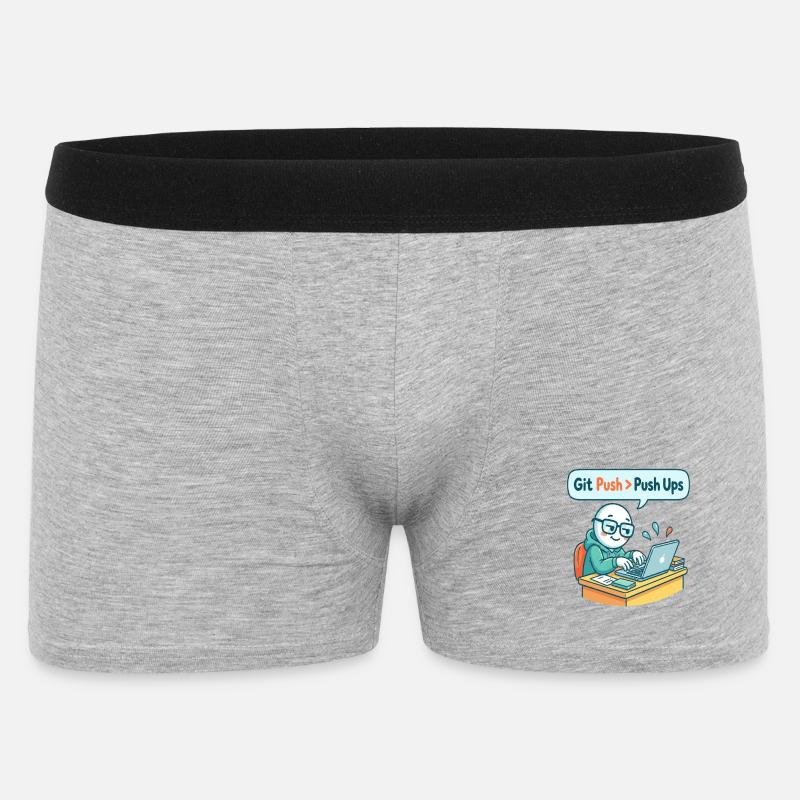 Git Push > Push Ups - Men's Boxer Shorts - heather grey