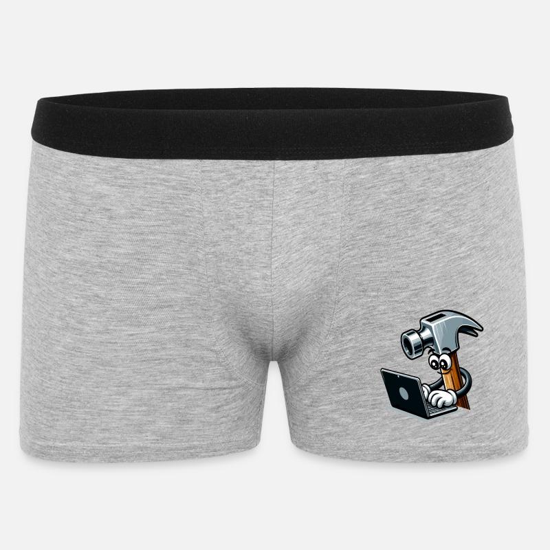 HammerCode : l’outil rencontre les bits - Boxer Homme - gris chiné