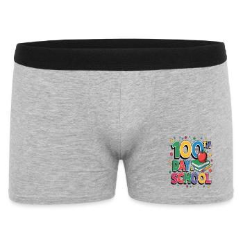 100th Day of School Celebration - Männer Boxer Shorts - Grau meliert - Vorne