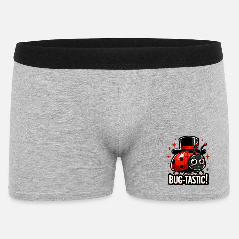 Bug-Tastic: Ladybug Magic Hat - Men's Boxer Shorts - heather grey