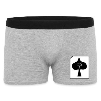 Stilisierte_Spielkarte_Pik - Boxer Homme - gris chiné - Devant