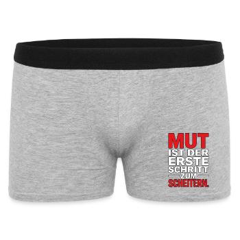 Le courage est la première étape vers l’échec - Boxer Homme - gris chiné - Devant