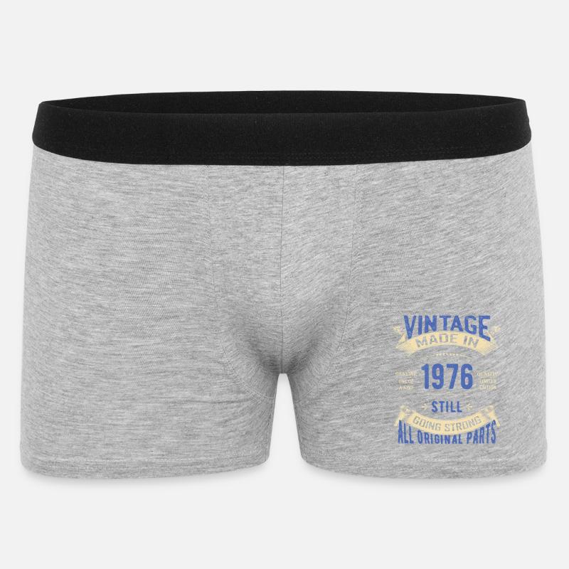 Vintage 1976 läuft immer noch stark - Männer Boxer Shorts - Grau meliert