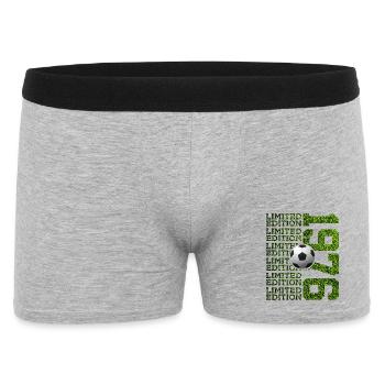 LIMITED EDITION 1976 FUßBALL 50. GEBURTSTAG - Männer Boxer Shorts - Grau meliert - Vorne