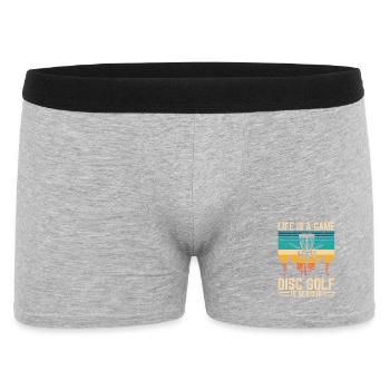Disc Golf - Life is a Game Disc Golf Is Serious - Men's Boxer Shorts - heather grey - Front