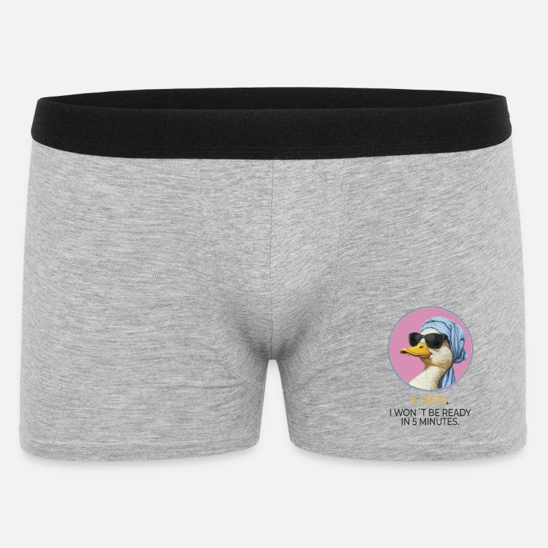 Stylische Ente – I Lied Statement Design - Männer Boxer Shorts - Grau meliert