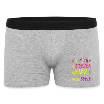 Confettis dans le cœur Helau dans l’âme - Boxer Homme - gris chiné - Devant