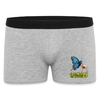 Butterfly with sign for more nature dare - Men's Boxer Shorts - heather grey - Front