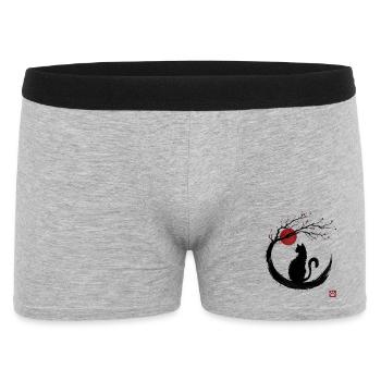 Sakura Neko - Boxer Homme - gris chiné - Devant