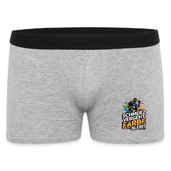 Pain Passes Color Remains Paintball Saying For - Men's Boxer Shorts - heather grey - Front