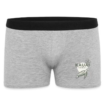 Kauai Hawaii Turtle Hibiscus - Men's Boxer Shorts - heather grey - Front