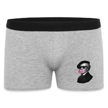 Vintage Bubblegum Portrait Pop Art - Men's Boxer Shorts - heather grey - Front