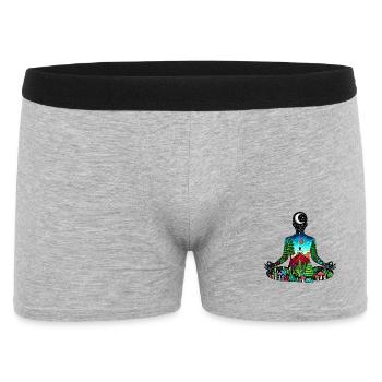 meditation nature - Männer Boxer Shorts - Grau meliert - Vorne