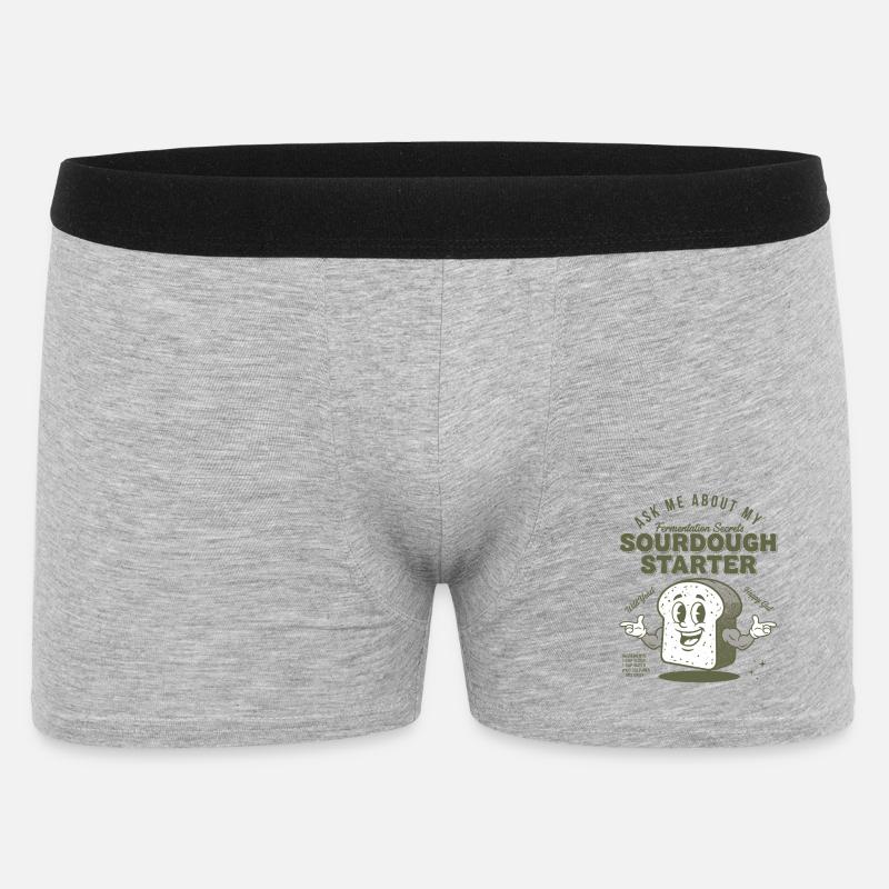 Sourdough Starter Bread Baking Baker Sourdough - Men's Boxer Shorts - heather grey