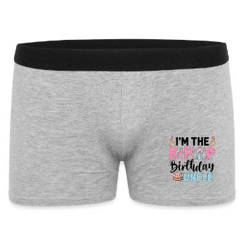 I'm The K-Pop Birthday Uncle - Männer Boxer Shorts - Grau meliert - Vorne