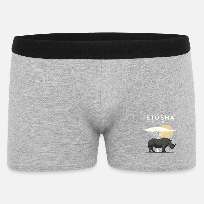 Etoshi Namibia - Männer Boxer Shorts - Grau meliert