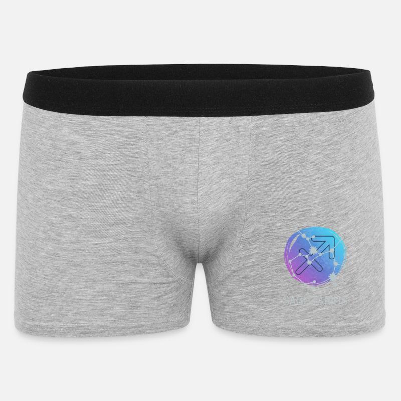 Schütze Sagittarius Sternzeichen Astrologie Design - Männer Boxer Shorts - Grau meliert