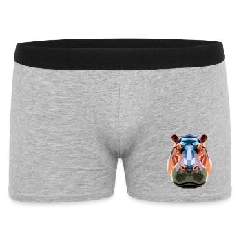 Nilpferd Flusspferd Mama Hippopotamus Cooles Hippo - Boxer Homme - gris chiné - Devant