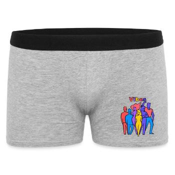 Vibes Rainbow Silhouettes - Men's Boxer Shorts - heather grey - Front