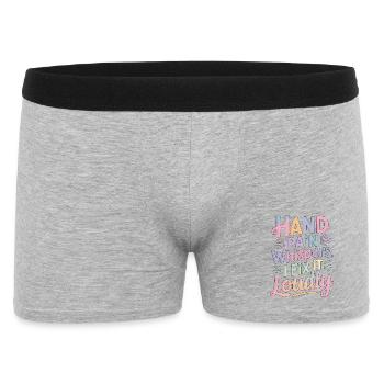 Un thérapeute de la main Murmure la douleur à la main Kinésithérapeute - Boxer Homme - gris chiné - Devant