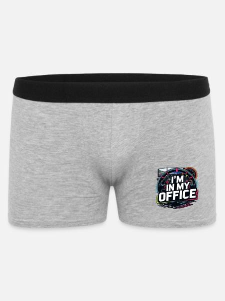 I'm in my office - Men's Boxer Shorts - heather grey