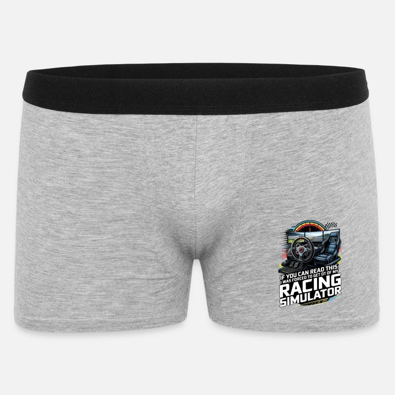 Racing Simulator - Boxer Shorts til mænd - grå meleret