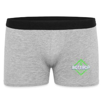 Bottrop Stadt Deutschland Retro Zeche Design - Männer Boxer Shorts - Grau meliert - Vorne