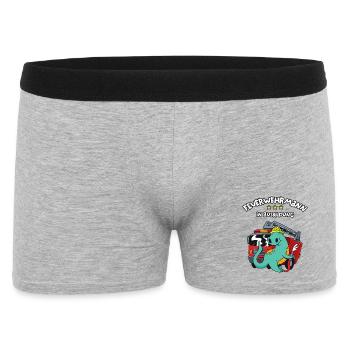Feuerwehrmann in Ausbildung Feuerwehrausbildung - Männer Boxer Shorts - Grau meliert - Vorne