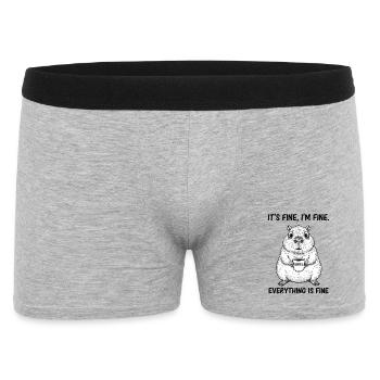 C’est bon, je suis bien café, humour de capybara. - Boxer Homme - gris chiné - Devant