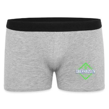 Oberhausen Stadt Deutschland Retro Zeche Souvenir - Männer Boxer Shorts - Grau meliert - Vorne